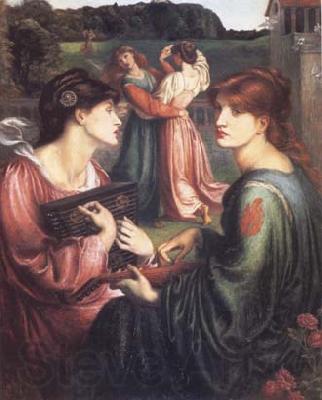 Dante Gabriel Rossetti The Bower Meadow (mk28) Norge oil painting art